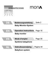 HumanTechnik mona Mode D'emploi