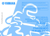 Yamaha TT-R125Y 2009 Manuel Du Propriétaire
