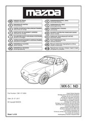 Mazda C861-V7-285A Instructions De Montage