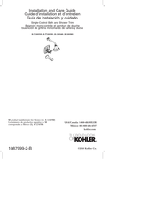 Kohler K-T16233 Guide D'installation Et D'entretien