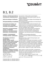 DURAVIT B.1 Série Notice De Montage Et D'utilisation