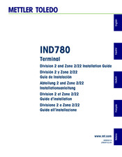 Mettler Toledo IND780 Guide D'installation