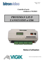 Bitronvideo VIGIK PROXIMAN L/E UAV0151/E05 Notice D'utilisation