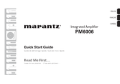 Marantz PM6006 Guide De Démarrage Rapide