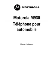 Motorola M930 Manuel D'utilisation