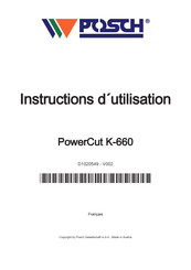 Posch PowerCut K-660 Instructions D'utilisation