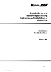 Koppe Nexus XL Instructions D'installation Et De Service