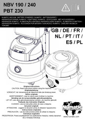 Numatic NBV 240 Notice Originale