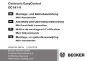 Becker Centronic EasyControl EC141-II Notice De Montage Et D'utilisation
