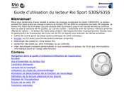 Rio Sport S35S Guide D'utilisation