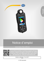 PCE Instruments CRM 40 Notice D'emploi