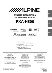 Alpine PXA-H800 Mode D'emploi