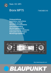 Blaupunkt Bronx MP75 Notice De Montage