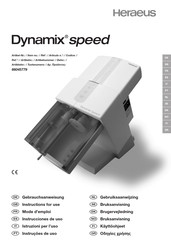 Heraeus Dynamix speed Mode D'emploi