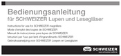Schweizer MODULAR LED Mode D'emploi