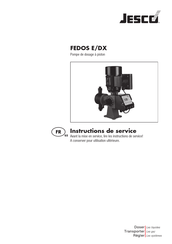 Jesco FEDOS E/DX 5 Instructions De Service