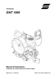 ESAB Versotrac EWT 1000 Manuel D'instructions