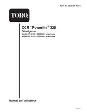 Toro CCR Powerlite 325 Manuel De L'utilisateur