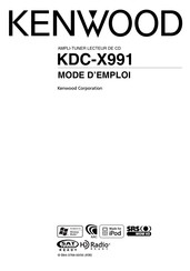Kenwood KDC-X991 Mode D'emploi