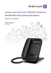 Alcatel-Lucent OmniTouch 8002 Manuel Utilisateur
