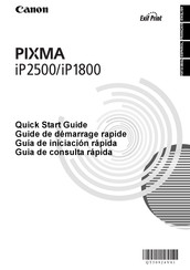 Canon Pixma ip1800 Guide De Démarrage Rapide