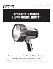 Wagan Tech Brite-Nite 2 Million LED Spotlight Lantern Guide D'utilisation
