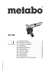 Metabo WS 7400 Instructions D'utilisation