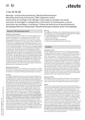 steute EX ZS 90 SR 1S/1Ö-3M Instructions De Montage Et De Câblage
