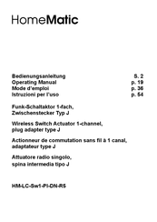 HomeMatic HM-LC-Sw1-Pl-DN-R5 Mode D'emploi