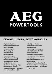 AEG Powertools BEWS18-125BLPX Notice Originale