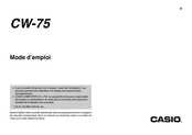 Casio CW-75 Mode D'emploi