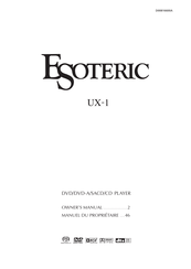 Esoteric UX-1 Manuel Du Propriétaire