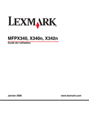 Lexmark X340 Guide De L'utilisateur