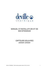 deville 240GV Manuel D'installation Et De Maintenance