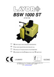 Lavor BSW 1000 ST Notice D'utilisation Et Entretien
