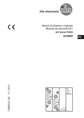 IFM Electronic ASinterface AC006S Notice D'utilisation Originale