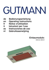 GUTMANN EM 31 Notice D'utilisation