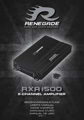 Renegade RXA 1500 Mode D'emploi