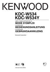 Kenwood KDC-W534 Mode D'emploi