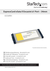 StarTech.com ExpressCard eSata ll Guide De L'utilisateur