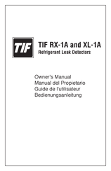 TIF XL-1A Guide De L'utilisateur