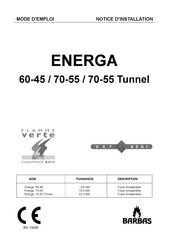 barbas Energa 70-55 Tunnel Mode D'emploi Et Notice D'installation