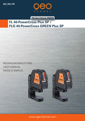 geo-FENNEL Selection PRO FLG 40-PowerCross GREEN Plus SP Mode D'emploi