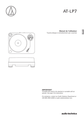 Audio-Technica AT-LP7 Manuel De L'utilisateur