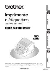 Brother TD-4000 Guide De L'utilisateur