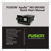 Fusion Apollo MS-SRX400 Manuel De Demarrage Rapide