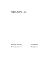 AEG-Electrolux ARCTIS 75278-4 GA Notice D'utilisation