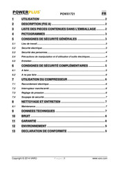 Powerplus POWX1721 Mode D'emploi