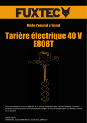 FUXTEC E808T Mode D'emploi Original