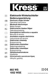 Kress Elektrowerkzeuge 802 WS Mode D'emploi